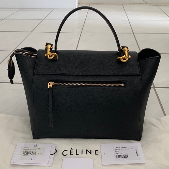 CELINE MINI BELT BAG IN BLACK GRAINED CALFSKIN - Picture 2 of 8